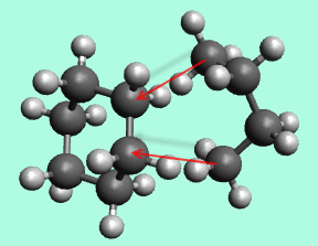 Avogadroによる Cis-デカリンの分子構造の構築